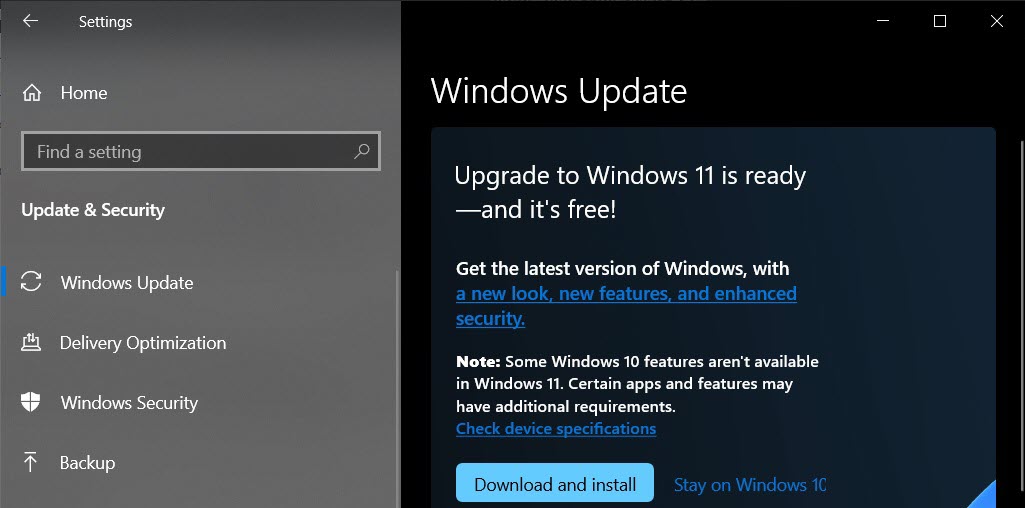 windows 11 update