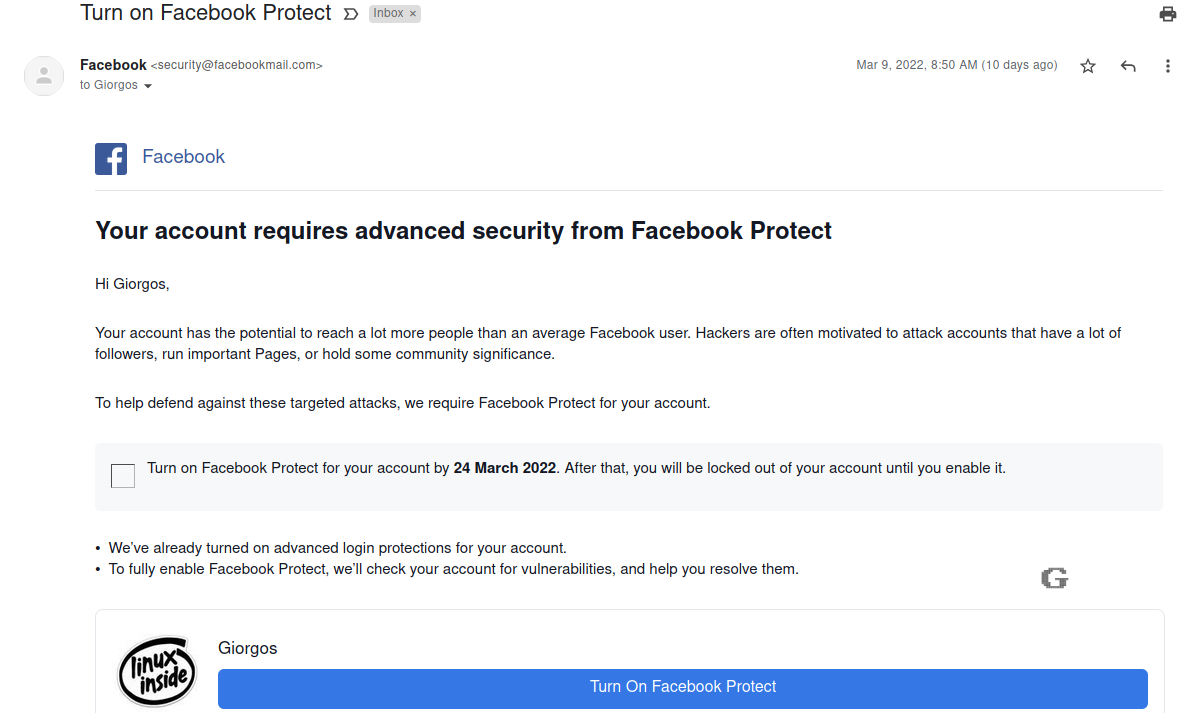 facebook protect