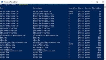 powershell dns chache