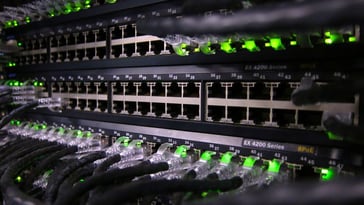 intranet cables network patch panel server