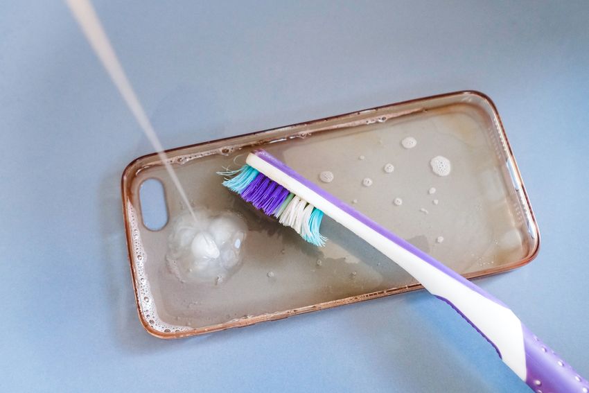 clean tooth transparent case phone