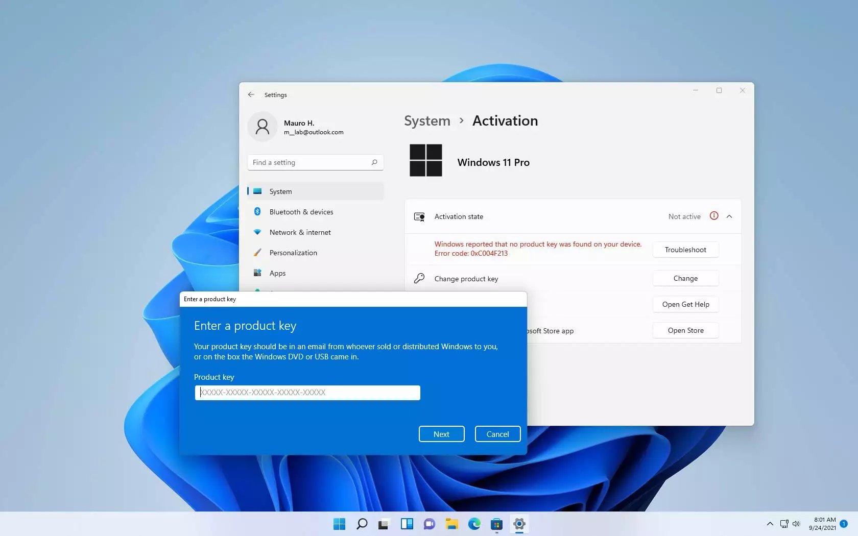 windows 11 activation