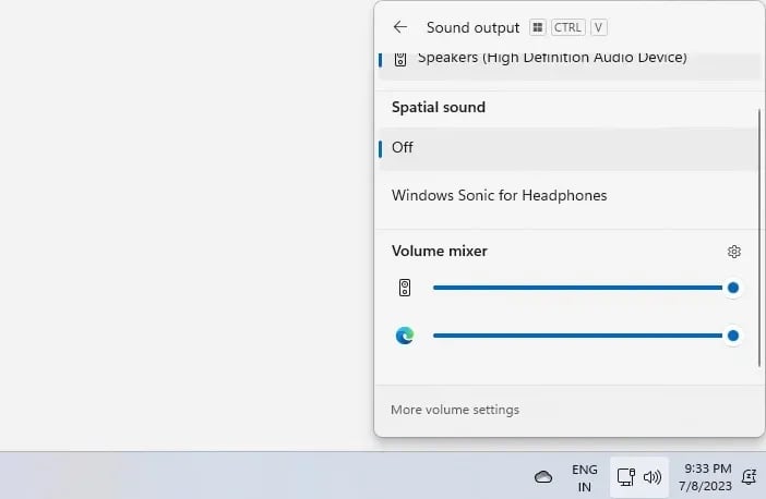 windows 11 volume mixer