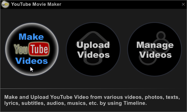 youtube movie maker v17 startup