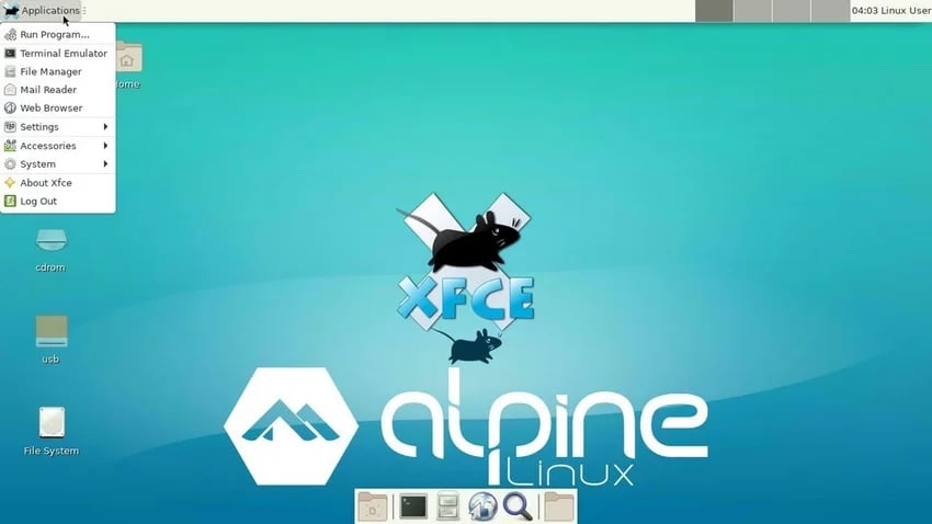 alpine linux xfce