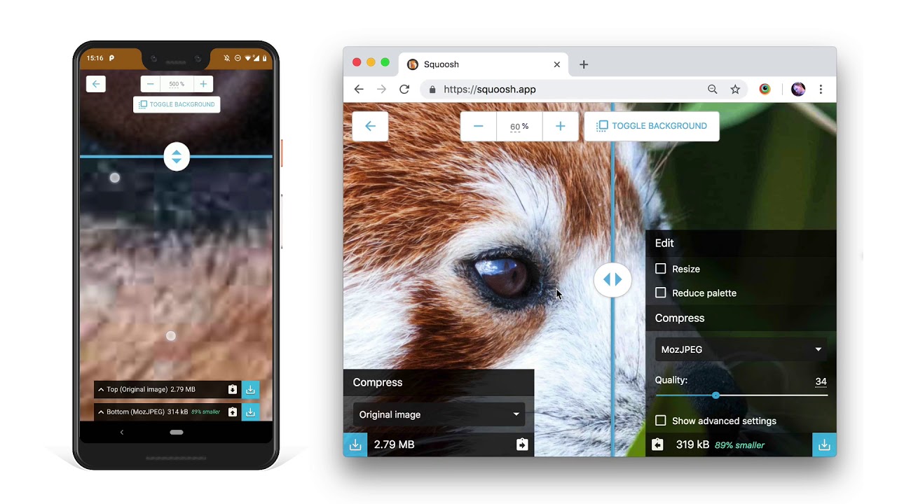 Demo of Squoosh.app