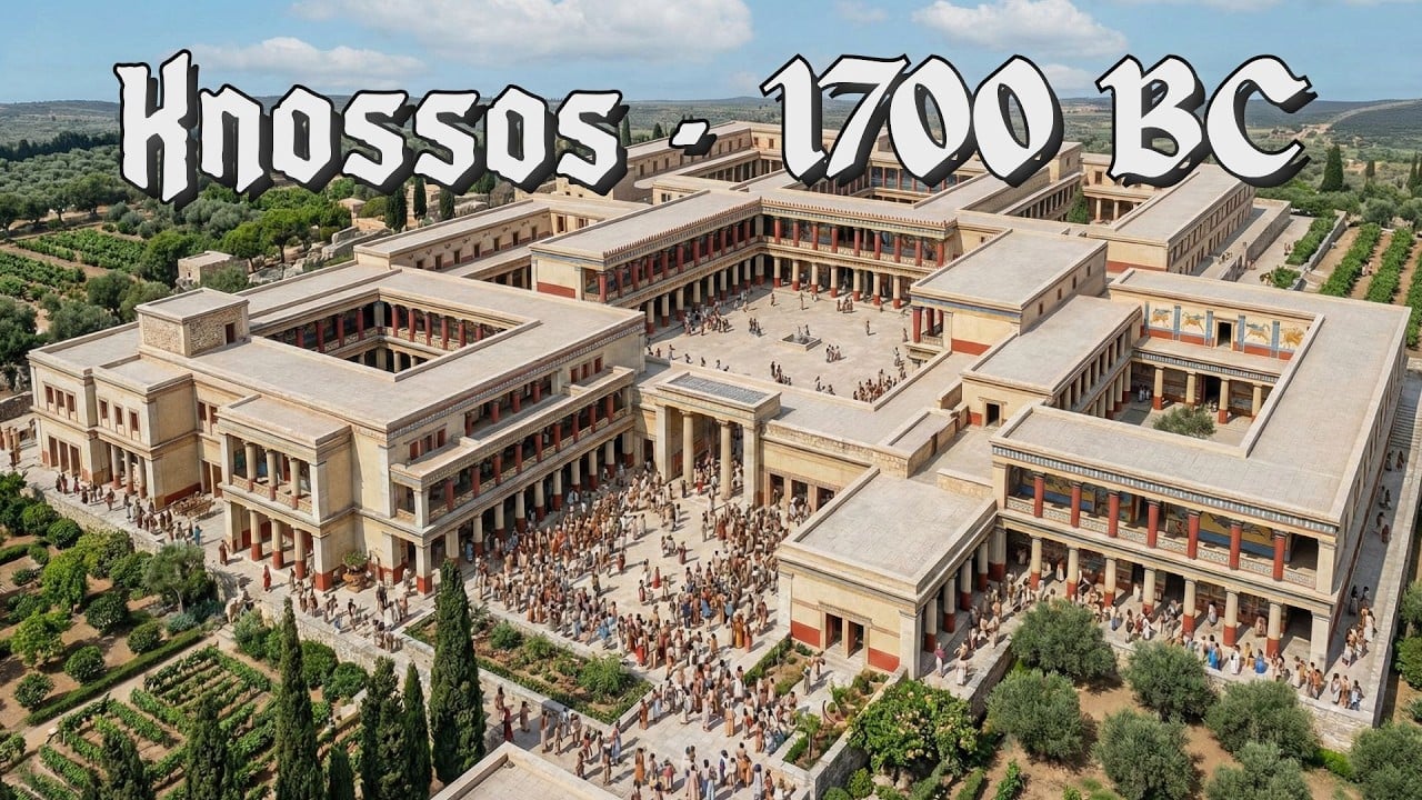 Knossos 1700 BC: Europe's First Civilization (AI Reconstruction)