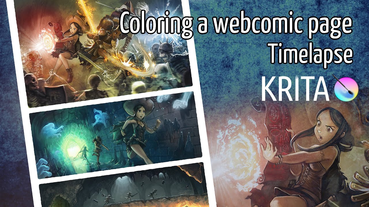 Coloring a webcomic page