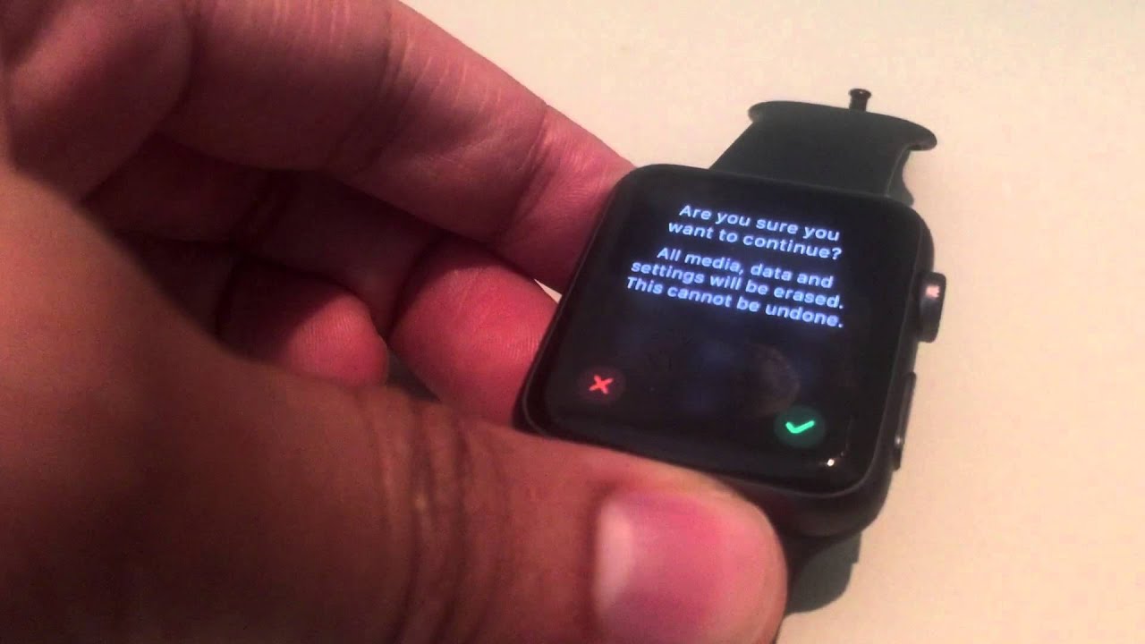 Resetting an Apple Watch