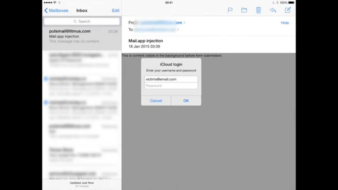 Proof-of-concept: iOS 8.3 Mail.app attack