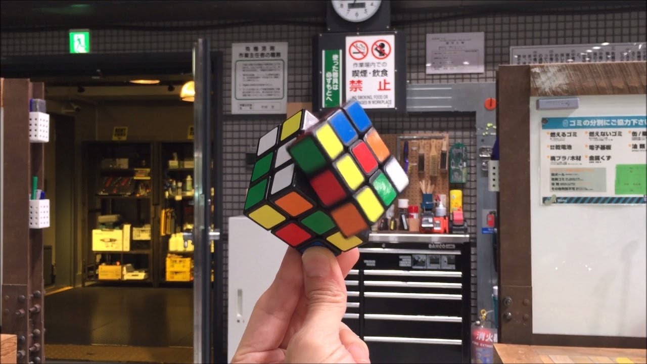 Self Solving Rubik's  Cube (Holding with fingers)