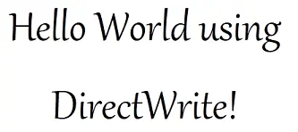 DirectWrite