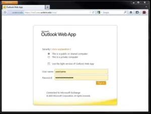 outlook web app