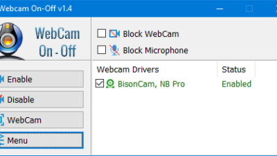 webcam on off main gui