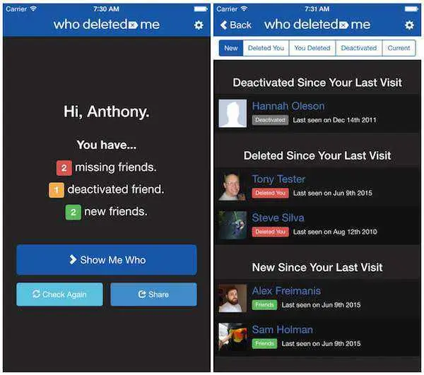 Who Deleted Me
