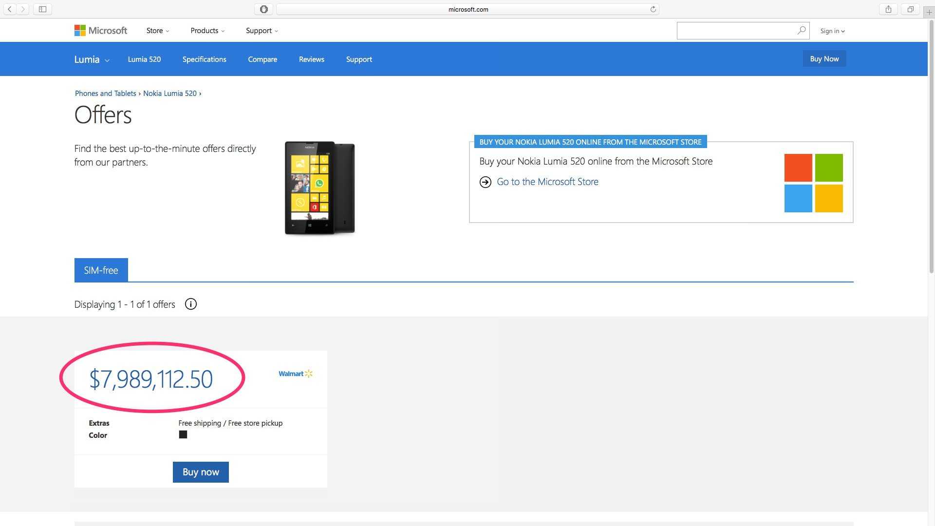 microsoft windows phone 8-million Lumia 520