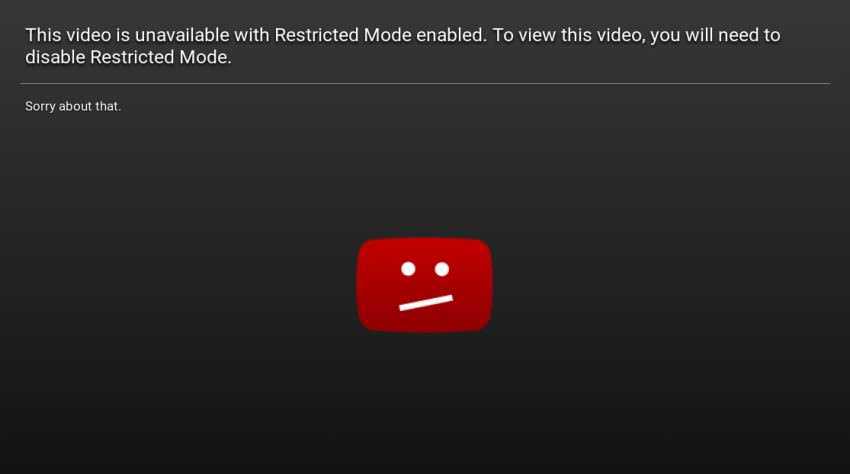 youtube restricted video