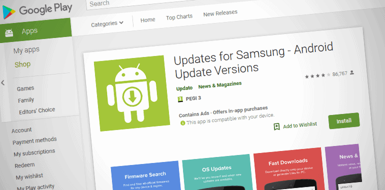 Updates for Samsung