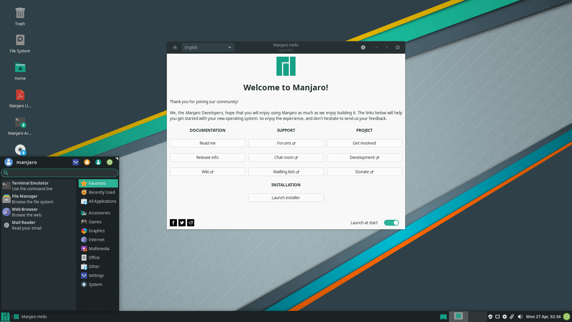 Manjaro 20.0 Lysia