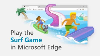 Microsoft Edge easter egg Surf Game διαθέσιμο για όλους