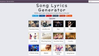 song lyrics generator 1