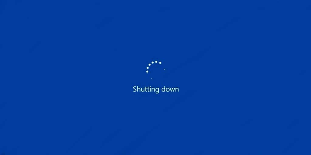windows 10 shutdown
