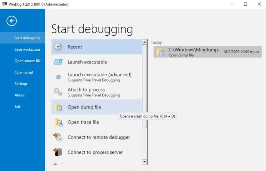 windbg minidump 1