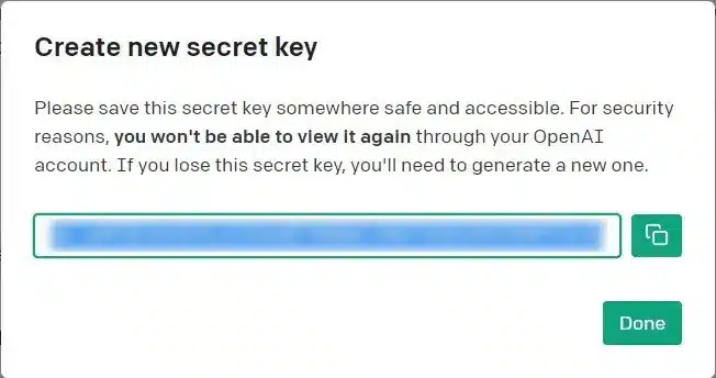 openai api key