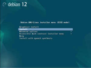 debian 12 install
