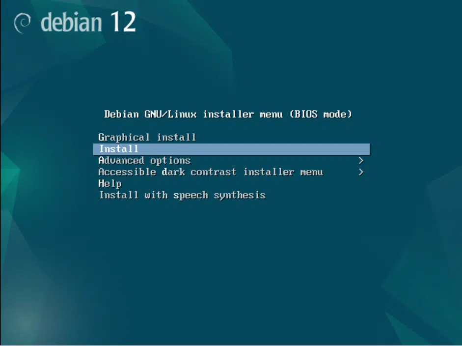 debian 12 install