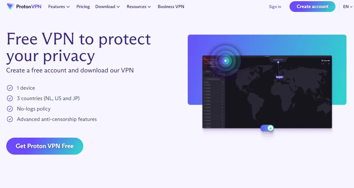 proton vpn free protonvpn