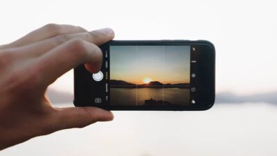 smartphone camera grid photo