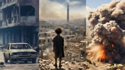 ai images hamas israel conflict