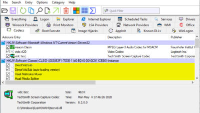 sysinternals autorun