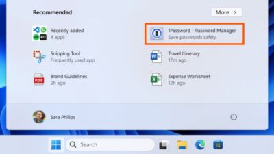 start reco 1password