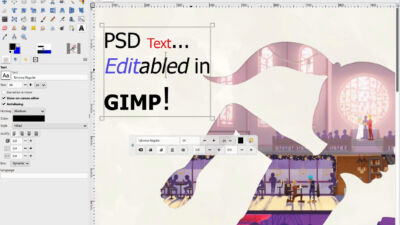 gimp psd text editable